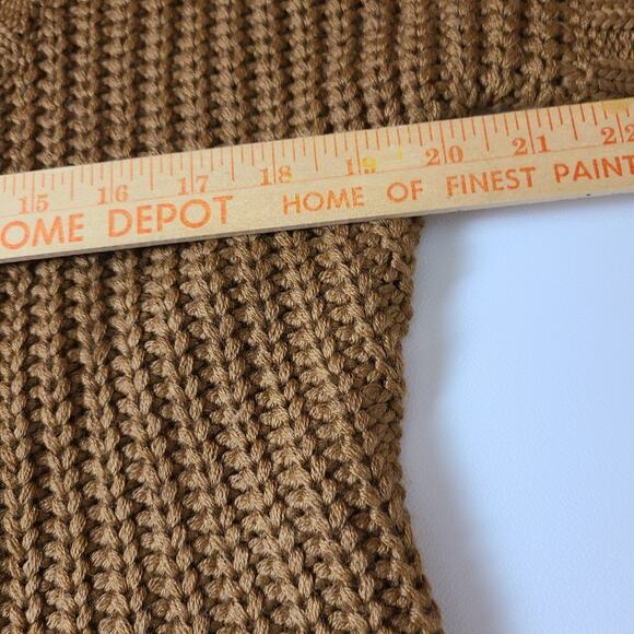 Soft Surroundings Sweater Women PS Brown Chunky Knit Wool Blend Double Buttons - Picture 6 of 12